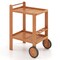 Rolling 2-Tier Serving Cart with Wine Bottle Holders and Durable Rubber Wheels - 27" x 20" x 35.5" (L x W x H)